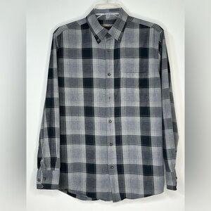 Clear Water Outfitters Gray Plaid Cotton Long Sleeve Button Down Shirt Men's M